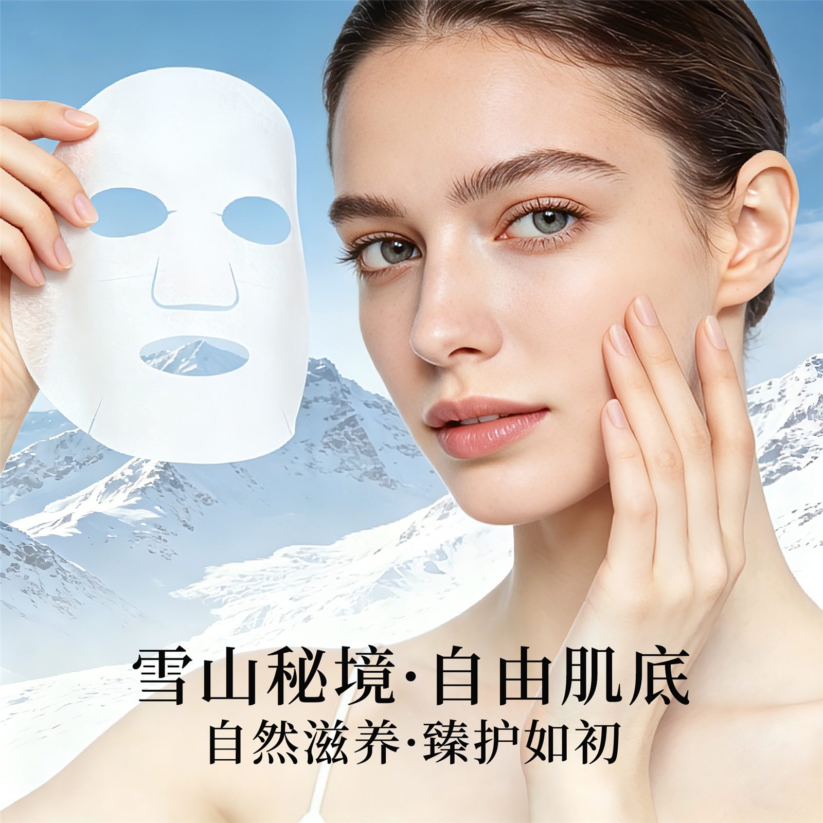 臻护面膜模特展示